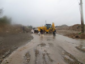 ایجاد سیل بند و لایروبی خیابان ها و معابر در محمودآباد