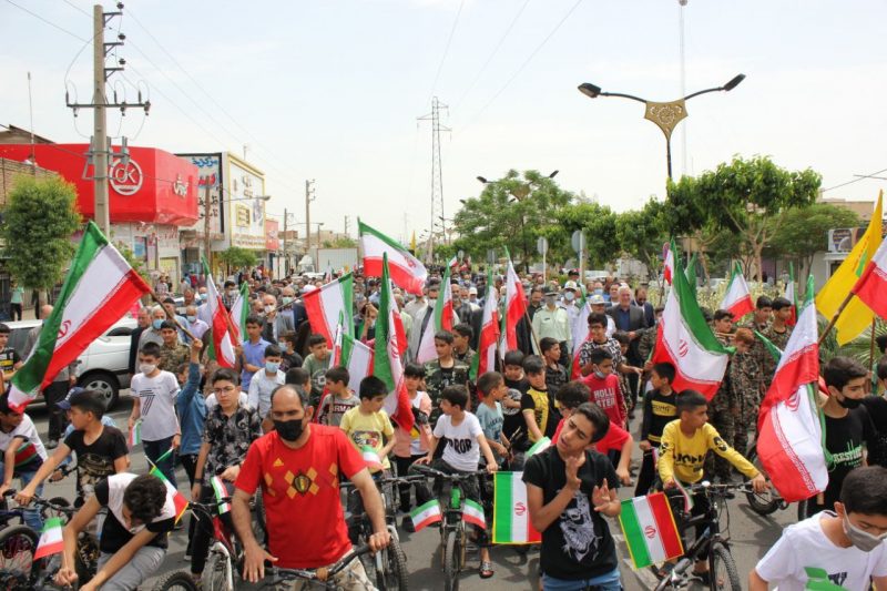 راهپیمایی روز جهانی قدس در قیامدشت برگزار شد