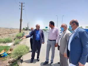 بازدید جمعی از مسئولین از وضعیت راههای مواصلاتی بخش خاوران