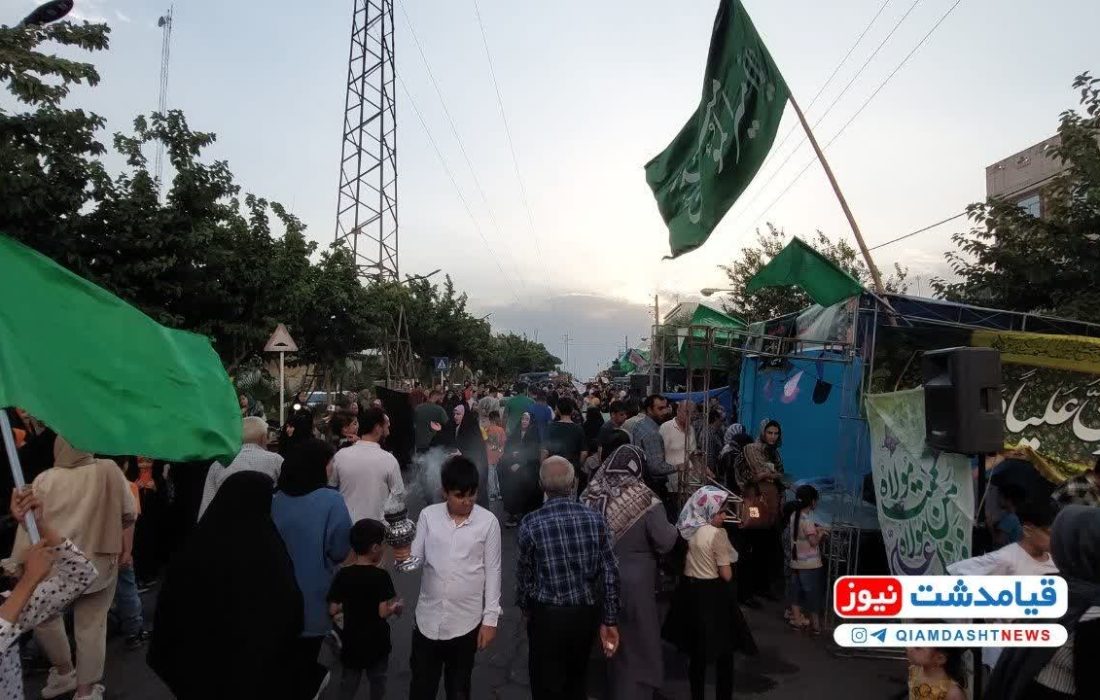 اولین مهمانی غدیر در قیامدشت با استقبال پر شور شهروندان برگزار شد + فیلم