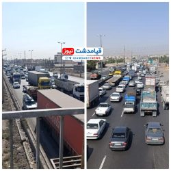 ترافیک اعصاب خرد کن ورودی مجتمع صنعتی خاوران / چرا اقدامی برای رفع این معضل نمی شود ؟