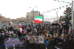 حضور پرشور مردم قیامدشت و بخش خاوران در راهپیمایی 22 بهمن