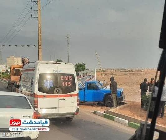 تصادف شدید در بلوار شهدای قیامدشت