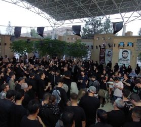 رفقای شهید علی طهماسبی تولدش را بر سر مزارش گرامی داشتند+ فیلم